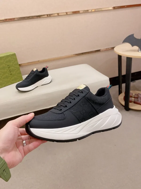 Gucci G75 Men's Black Suede Sneaker - Suede & Lambskin