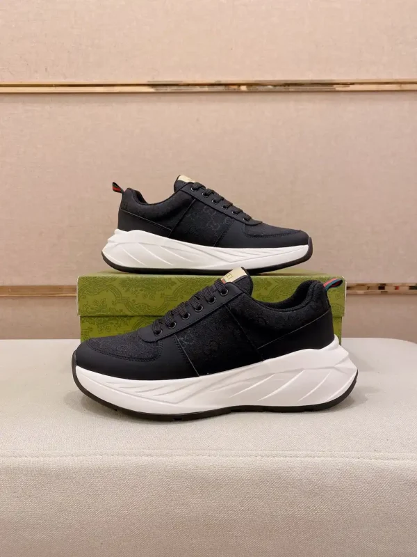Gucci G75 Men's Black Suede Sneaker - Suede & Lambskin