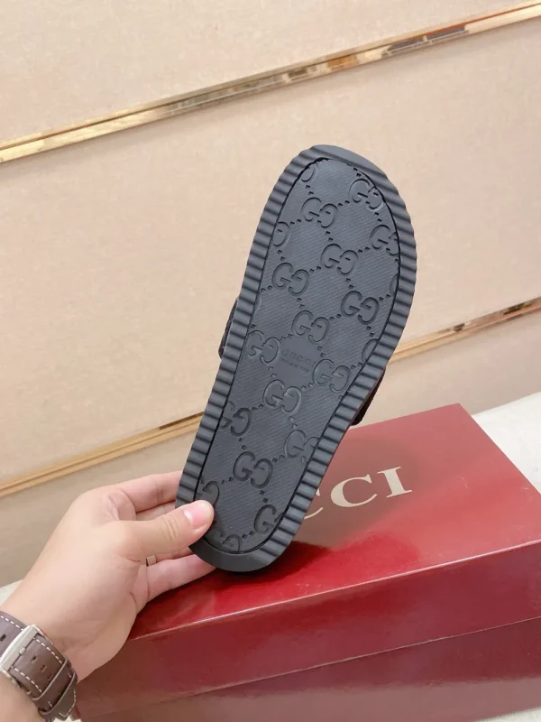 Gucci Horsebit Men's Blue GG Denim Mule