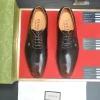 Gucci Men's Black Leather Derby with Cowhide Lining