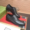 Gucci Men's Black Leather Logo Oxfords
