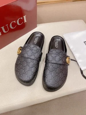 Gucci Men's GG Suede Slide with Foam Outsole