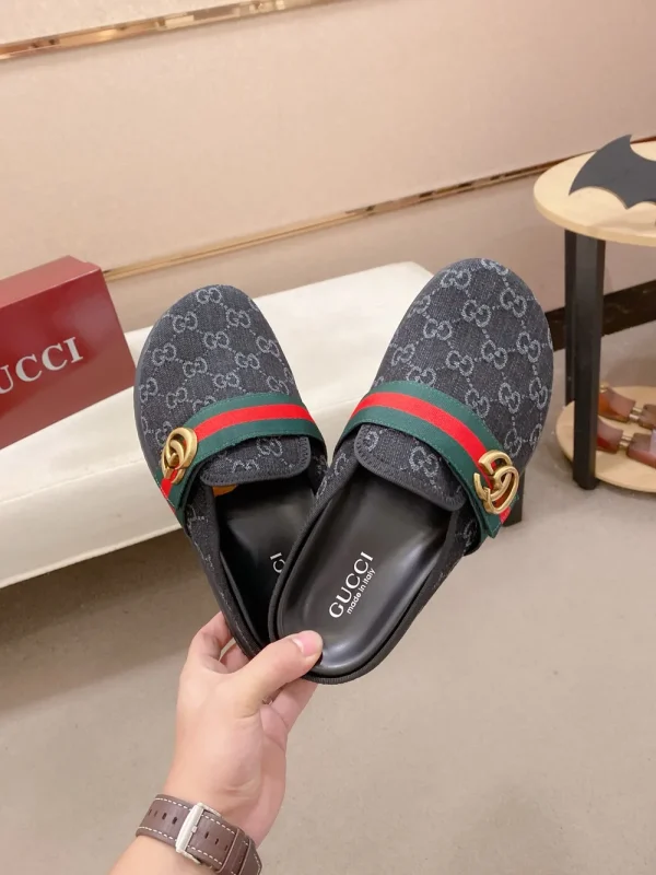 Gucci New Sol Mule Men's Black Canvas Slides