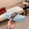 Gucci New Sol Mule Men's Slides - Blue Canvas