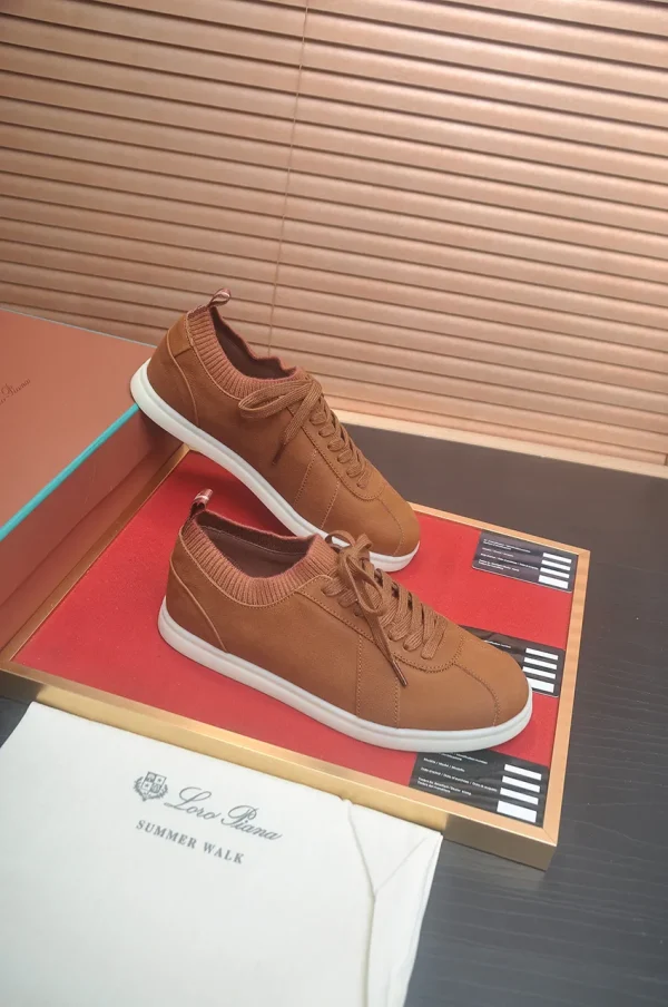 Loro Piana Camel Cashmere Men's Sneakers