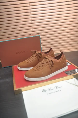 Loro Piana Camel Cashmere Men's Sneakers