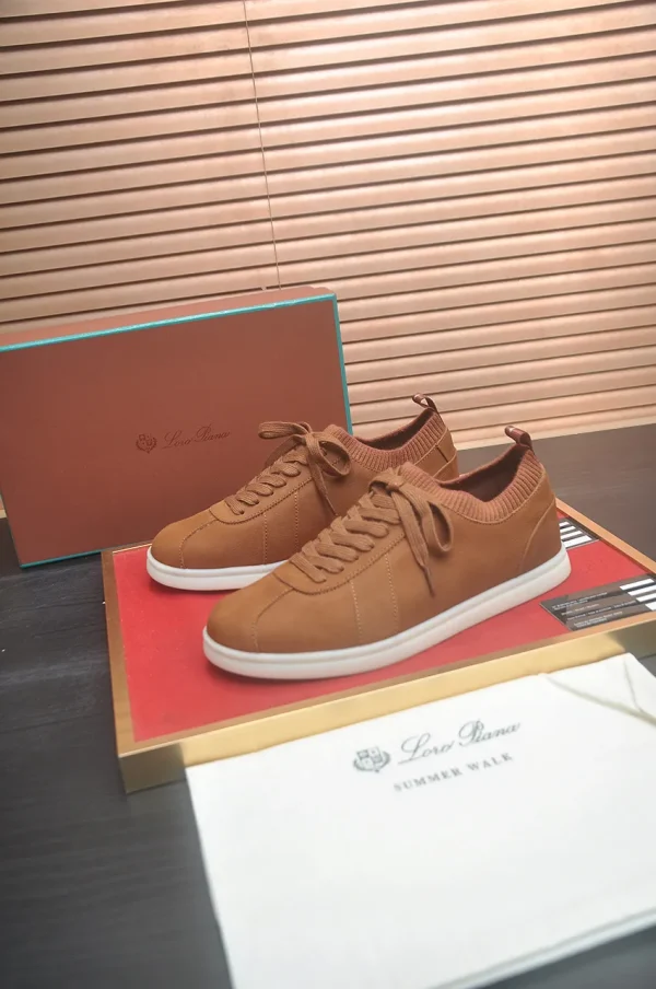 Loro Piana Camel Cashmere Men's Sneakers