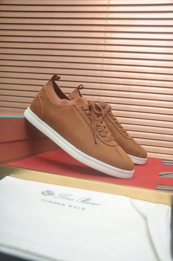 Loro Piana Camel Cashmere Men's Sneakers
