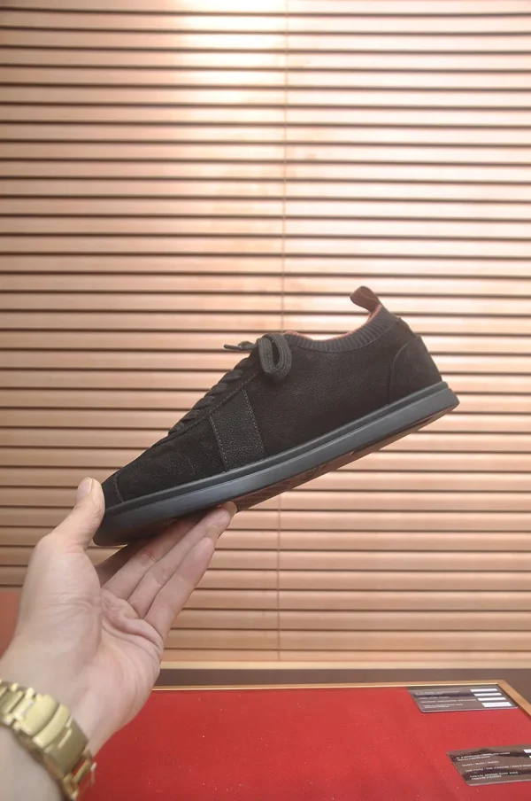 Loro Piana Men's Soho Suede Sneaker - Lamb Cashmere