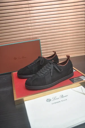 Loro Piana Men's Soho Suede Sneaker - Lamb Cashmere