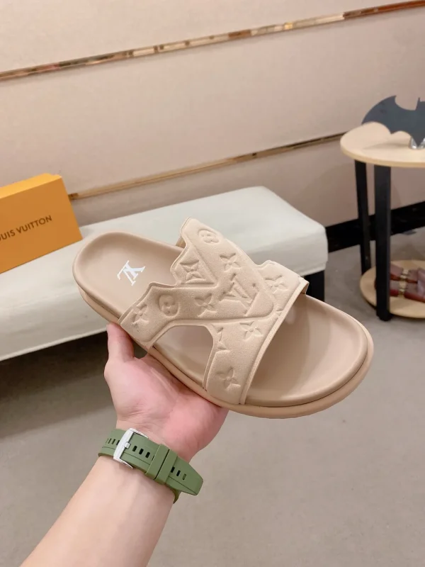 louis-vuitton-lv-oasis-mule-mens-beige-sandal-side-view-2 Louis Vuitton LV Oasis Mule Men's Beige Leather Sandal