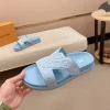 louis-vuitton-oasis-mule-mens-blue-slide-side-view-3 Louis Vuitton Oasis Mule Men's Blue Leather Slide