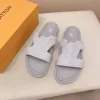 louis-vuitton-oasis-mule-mens-slide-comfort-overhead-view Louis Vuitton Oasis Mule Men's White Slide Comfort