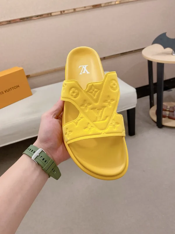 Louis Vuitton Oasis Mule Men's Yellow Leather Slide