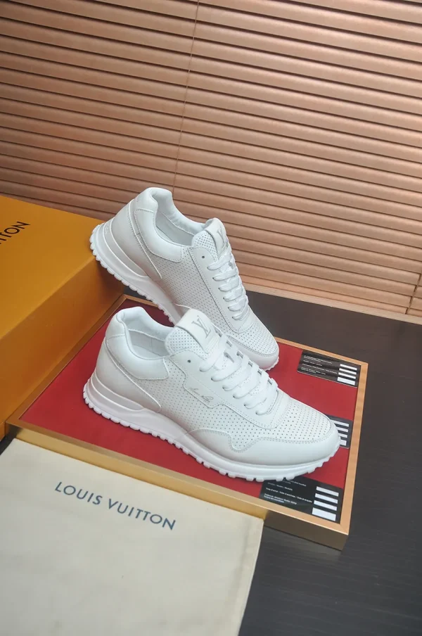Louis Vuitton Men's White Leather Sneaker - Run Away