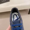 Prada Double Wheel Men's Blue Leather Sneaker