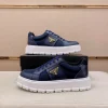 Prada Double Wheel Men's Blue Leather Sneaker