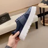 Prada Double Wheel Men's Blue Leather Sneaker
