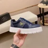 Prada Double Wheel Men's Blue Leather Sneaker