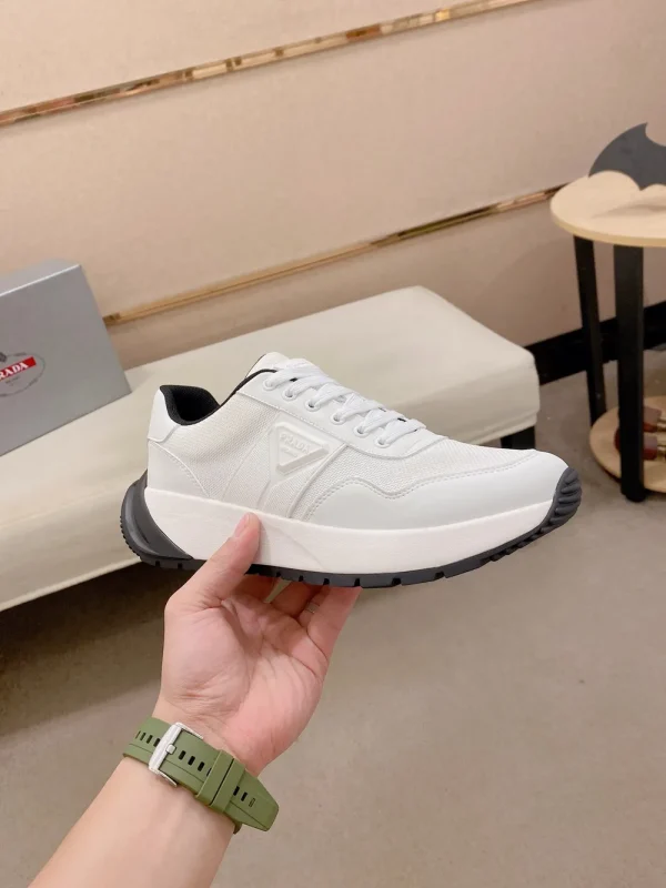 Prada Prax 01 Men's White Leather Sneaker