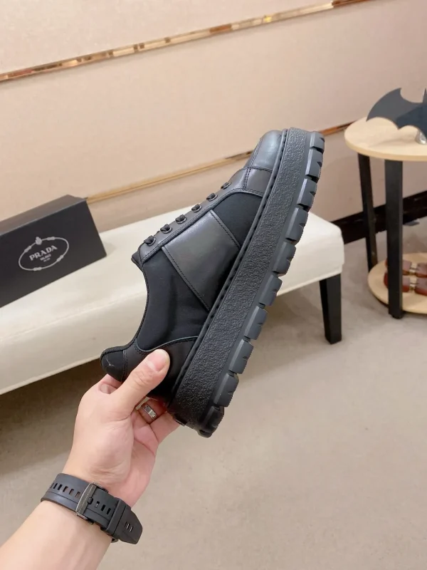 Prada Prax 2.0 Men's Black Leather Sneaker