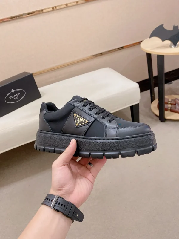 Prada Prax 2.0 Men's Black Leather Sneaker