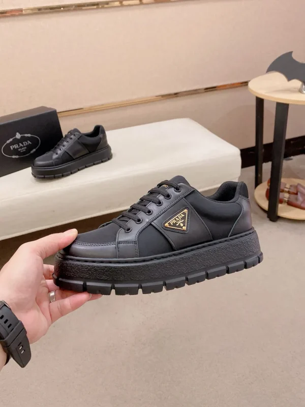 Prada Prax 2.0 Men's Black Leather Sneaker