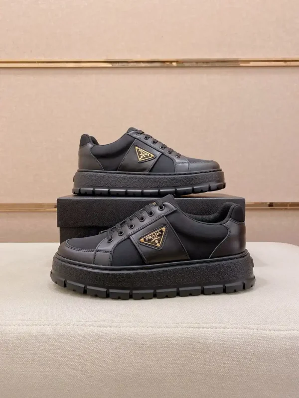 Prada Prax 2.0 Men's Black Leather Sneaker