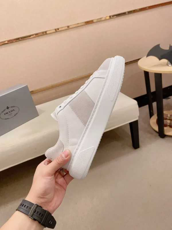 Prada Downtown Bold Men's White Leather Sneaker