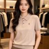 Polo Ralph Lauren Cotton Polo-Collar Knit Shirt- Camel Melange