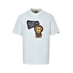 A BATHING APE® Baby Milo Graphic Relaxed Fit Tee- White