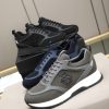 BOSS Monogram Mixed-Material Runner Sneakers – Dark Grey (1) BOSS Monogram Mixed-Material Runner Sneakers – Dark Grey