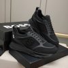 BOSS Monogram Mixed-Material Runner Sneakers – Triple Black (1) BOSS Monogram Mixed-Material Runner Sneakers – Triple Black