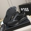 BOSS Monogram Mixed-Material Runner Sneakers – Triple Black (5) BOSS Monogram Mixed-Material Runner Sneakers – Triple Black