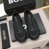 BOSS Monogram Mixed-Material Runner Sneakers – Triple Black (8) BOSS Monogram Mixed-Material Runner Sneakers – Triple Black