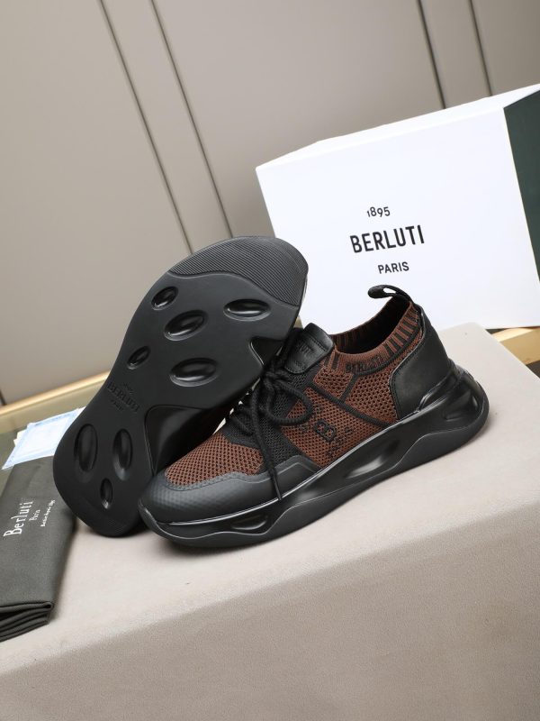 Berluti Shadow Technical Knit Sneaker – Brown & Black (6) Berluti Shadow Technical Knit Sneaker – Brown & Black