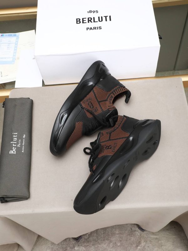 Berluti Shadow Technical Knit Sneaker – Brown & Black (7) Berluti Shadow Technical Knit Sneaker – Brown & Black