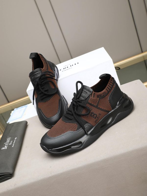 Berluti Shadow Technical Knit Sneaker – Brown & Black (8) Berluti Shadow Technical Knit Sneaker – Brown & Black