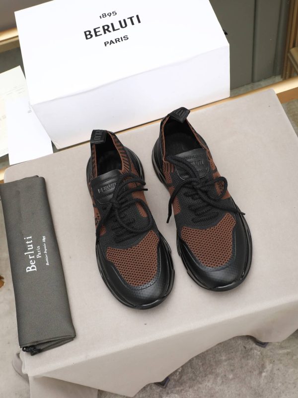 Berluti Shadow Technical Knit Sneaker – Brown & Black (9) Berluti Shadow Technical Knit Sneaker – Brown & Black