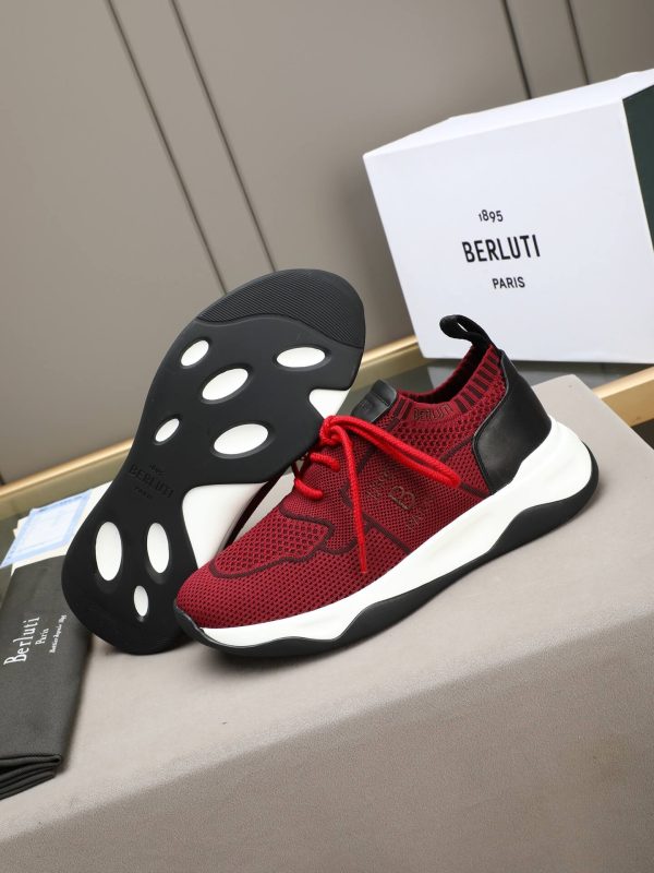 Berluti Shadow Technical Knit Sneaker – Deep Red & Black (4) Berluti Shadow Technical Knit Sneaker – Deep Red & Black
