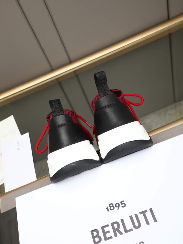 Berluti Shadow Technical Knit Sneaker – Deep Red & Black (5) Berluti Shadow Technical Knit Sneaker – Deep Red & Black