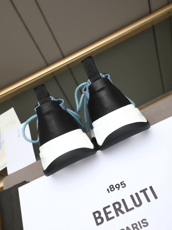 Berluti Shadow Technical Knit Sneaker – Light Blue & Black (2) Berluti Shadow Technical Knit Sneaker – Light Blue & Black