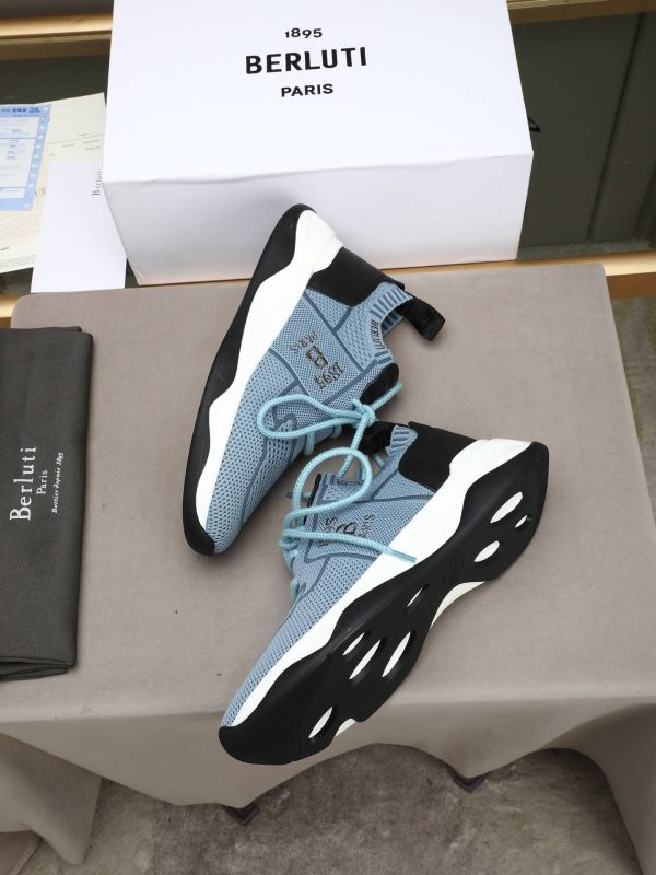 Berluti Shadow Technical Knit Sneaker – Light Blue & Black (3) Berluti Shadow Technical Knit Sneaker – Light Blue & Black