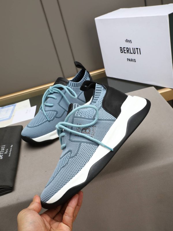 Berluti Shadow Technical Knit Sneaker – Light Blue & Black (4) Berluti Shadow Technical Knit Sneaker – Light Blue & Black