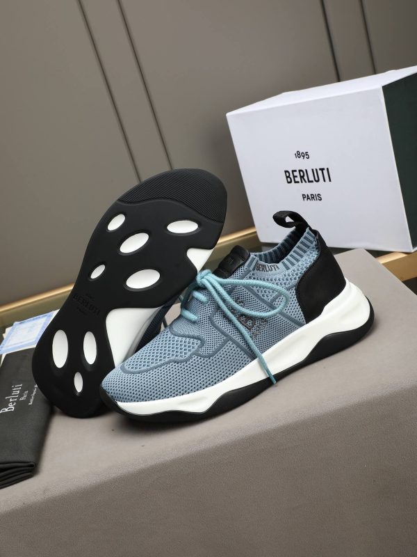 Berluti Shadow Technical Knit Sneaker – Light Blue & Black (5) Berluti Shadow Technical Knit Sneaker – Light Blue & Black