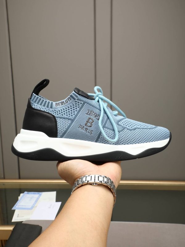 Berluti Shadow Technical Knit Sneaker – Light Blue & Black (6) Berluti Shadow Technical Knit Sneaker – Light Blue & Black