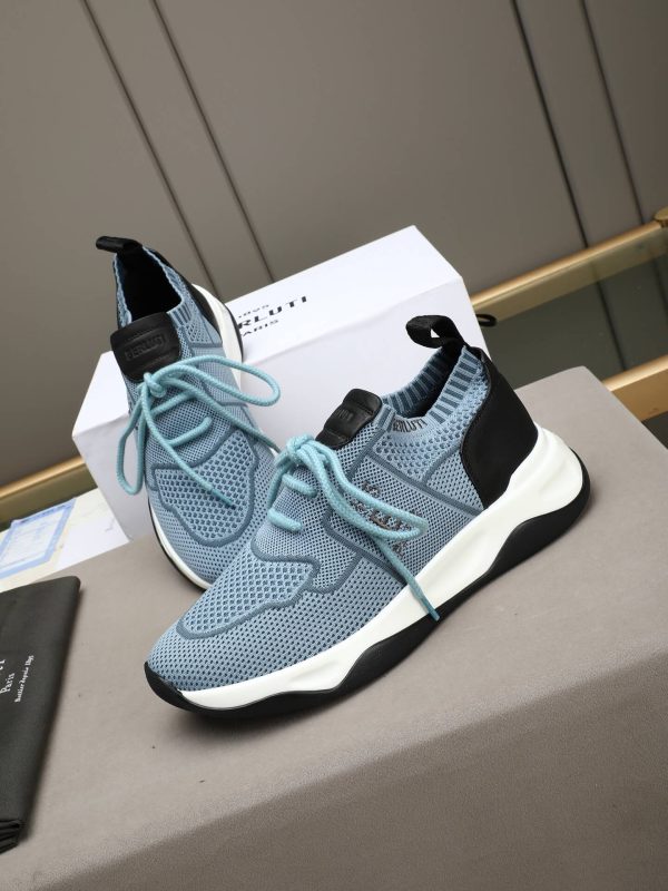 Berluti Shadow Technical Knit Sneaker – Light Blue & Black (7) Berluti Shadow Technical Knit Sneaker – Light Blue & Black