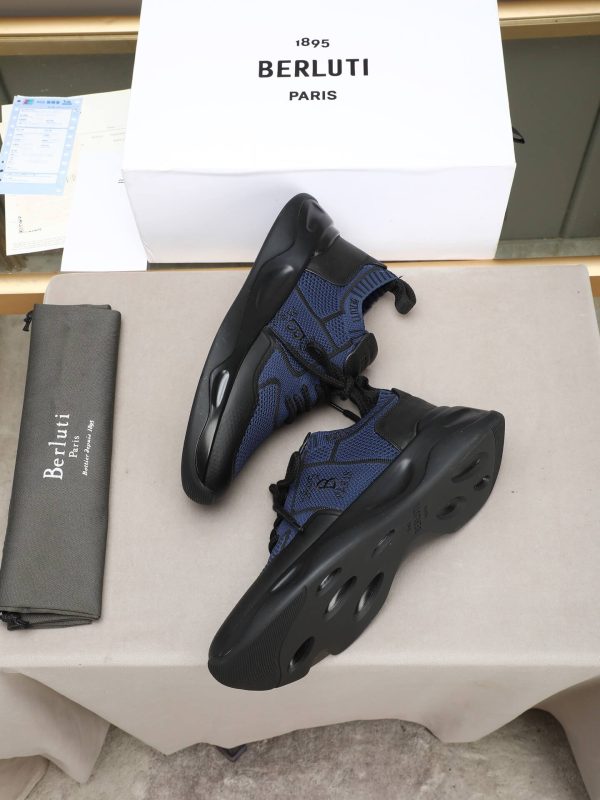 Berluti Shadow Technical Knit Sneaker – Navy Blue & Black (2) Berluti Shadow Technical Knit Sneaker – Navy Blue & Black