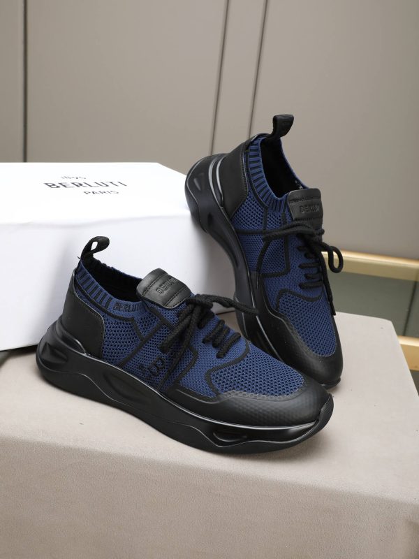 Berluti Shadow Technical Knit Sneaker – Navy Blue & Black (3) Berluti Shadow Technical Knit Sneaker – Navy Blue & Black