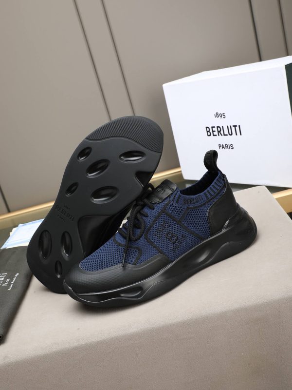 Berluti Shadow Technical Knit Sneaker – Navy Blue & Black (5) Berluti Shadow Technical Knit Sneaker – Navy Blue & Black